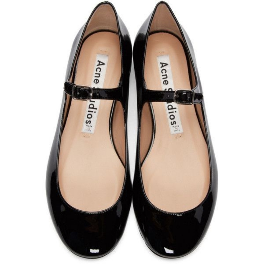 ISO Acne Studios Jane Mary Jane Patent Leather Strap Flat